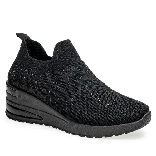 Platanitos Negro de Mujer modelo Zapatilla Dama Zf Fabiola negros sintéticos mujer 2025042121052496687 Sintético Sintético