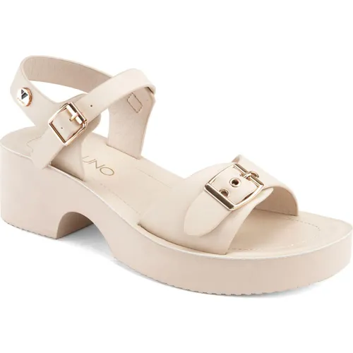 VIA UNO Beige de Mujer modelo Sandalia Plataforma Mujer Yq7686-H19 beiges mujer 2025042214380862307 PU PU