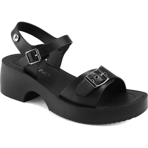 VIA UNO Negro de Mujer modelo Sandalia Plataforma Mujer Yq7686-H19 negros mujer 2025042214380862322 PU PU