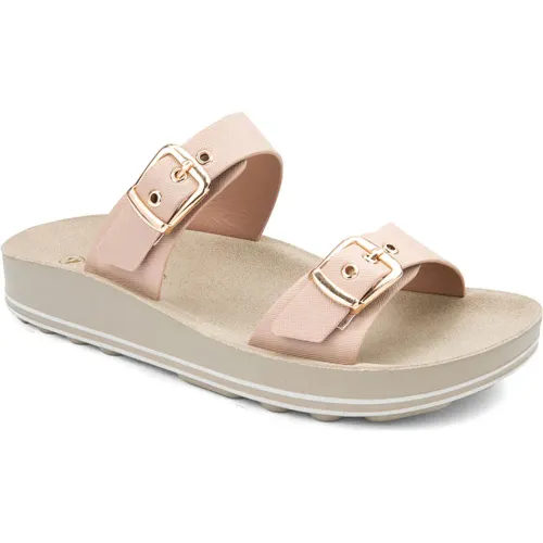 VIA UNO  de Mujer modelo Sandalia Cuña Mujer Yq7681-H14 nudes mujer 2025042214380862382 PU PU