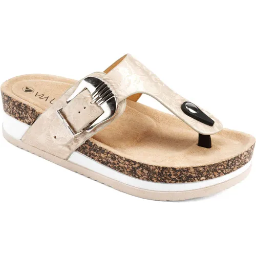 VIA UNO  de Mujer modelo Sandalia Cuña Mujer Lc054932 nudes textiles mujer 2025042214380862412 Textil Pvc