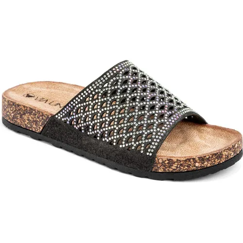 VIA UNO Negro de Mujer modelo Sandalia Cuña Mujer Lc054938 negros textiles mujer 2025042214380862564 Textil Pvc