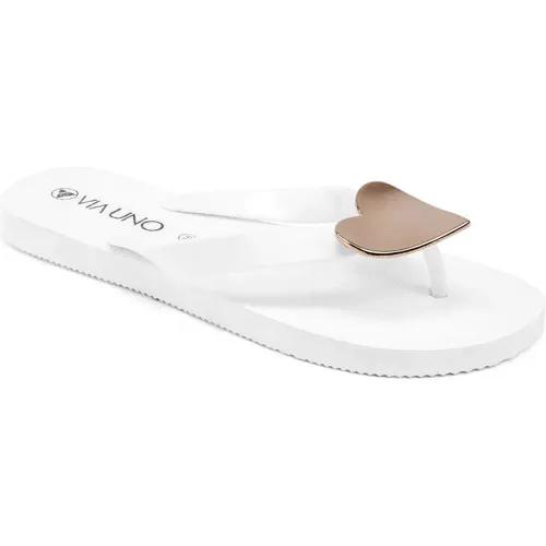 VIA UNO Blanco de Mujer modelo Sandalia Flat Mujer Lc054657 blancos mujer 2025042214380862699 PVC Pvc