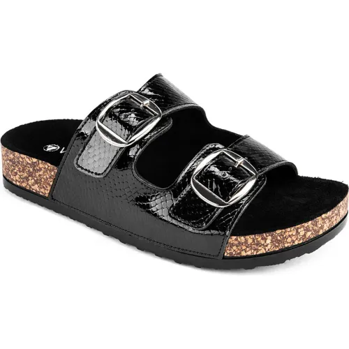 VIA UNO Negro de Mujer modelo Sandalia Cuña Mujer Lc055653 negros textiles mujer 2025042214380862729 Textil Pvc
