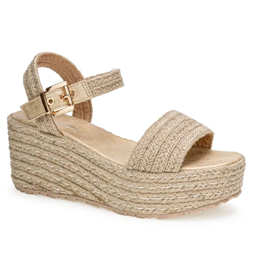 Platanitos Beige de Mujer modelo Sandalia Dama S 0762-1 beiges sintéticos mujer 2025042313121229766 Sintético Sintético