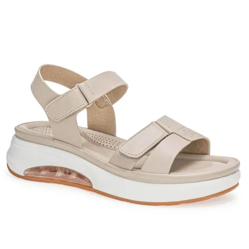 Platanitos Beige de Mujer modelo Sandalia Dama Sct Irma pieles sintéticos mujer 2025042313121229964 Sintético Sintético