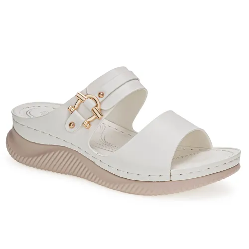 Platanitos Blanco de Mujer modelo Sandalia Dama Sct Nely blancos sintéticos mujer 2025042313121230072 Sintético Sintético