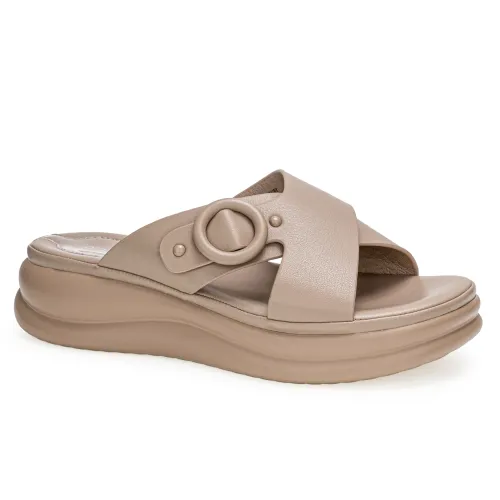 Platanitos Beige de Mujer modelo Sandalia Dama Sct Ruby sintéticos mujer 2025042313121230414 Sintético Sintético