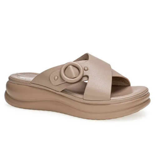 Platanitos Beige de Mujer modelo Sandalia Dama Sct Ruby sintéticos mujer 2025042313121230414 Sintético Sintético