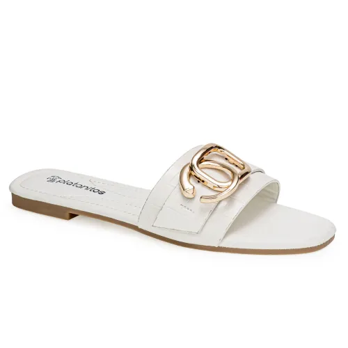 Platanitos Blanco de Mujer modelo Sandalia Dama Sf Goldy blancos sintéticos mujer 2025042315414443680 Sintético Sintético
