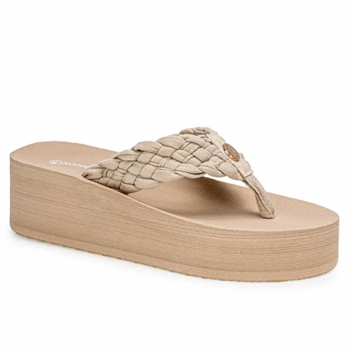 Platanitos Beige de Mujer modelo Sandalia Dama Sbw Ines beiges sintéticos mujer 2025042317175706652 Sintético Sintético