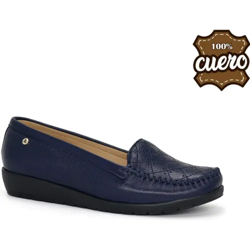 PAR&SS Azul de Mujer modelo Mocasin Casual De Cuero Mujer Ka25q1-Km002 azules mujer 2025042321433321392 Badana Caucho