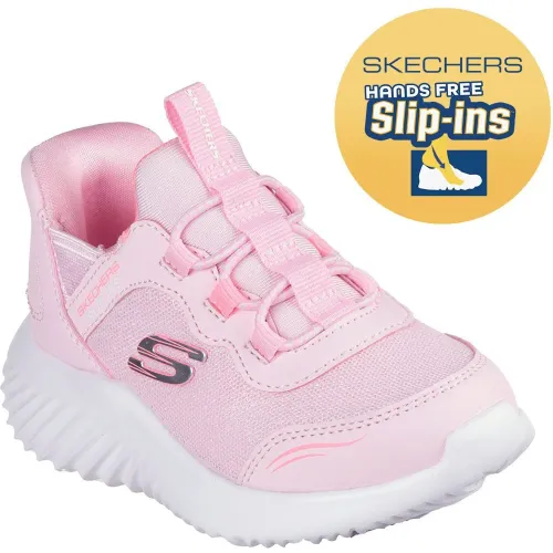 Skechers  de Bebita / Bebito modelo Zapatillas Urbanas Bebés Bounder Slip-Ins rosas textiles bebita 2025042412394639076 Textil Eva