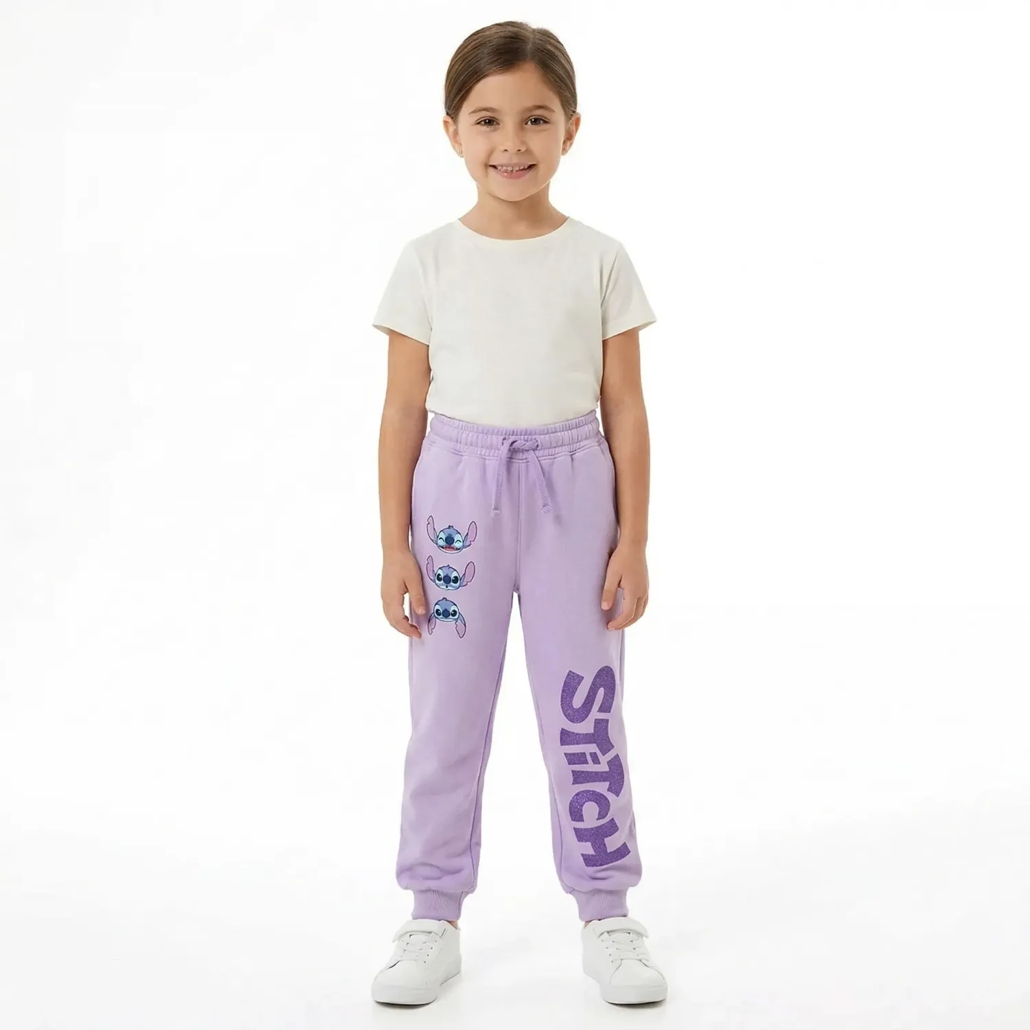 Pantalon Stitch Niña Stitch Lls-034 color lila | Platanitos