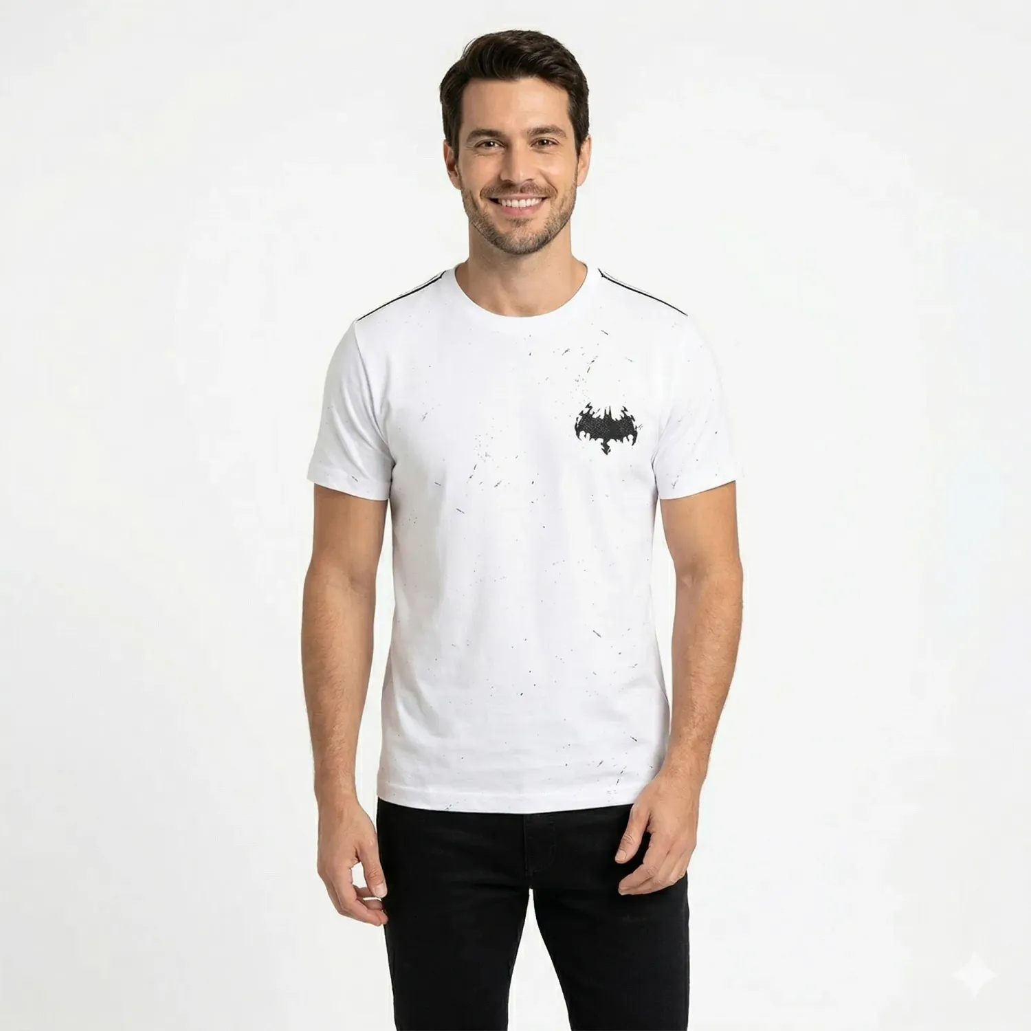 Polo Batman Manga Corta Hombre Batman Dcb-161 color blanco | Platanitos