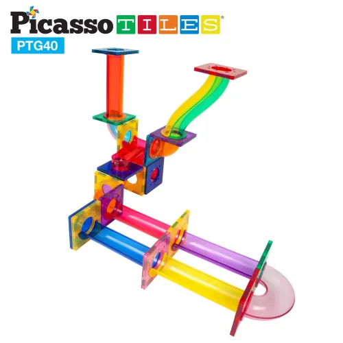 PICASSO TILES Bloques Magnéticos Pista De Canicas De 40 Piezas