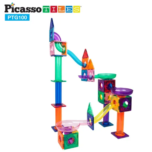 PICASSO TILES Bloques Magnéticos Pista De Canicas De 100 Piezas