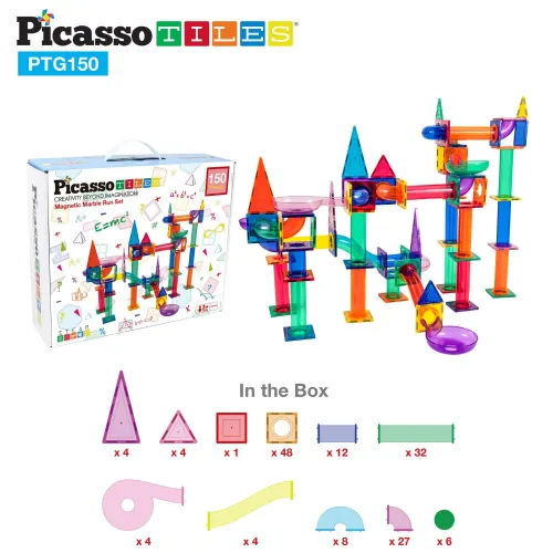 PICASSO TILES Bloques Magnéticos Pista De Canicas De 150 Piezas