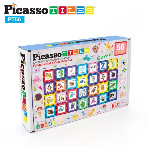 PICASSO TILES  modelo Bloques Magnéticos Tarjeta Educativas De Abecedario Y Números De 56 Piezas 2025050219334412080  
