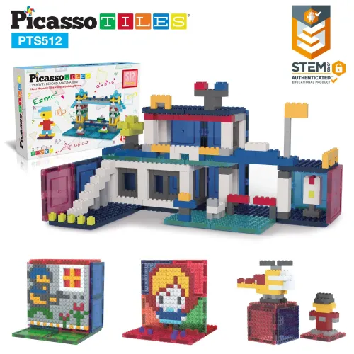 PICASSO TILES  modelo Juego De 500 Bloques De Construcción Y 12 Bloques Magnéticos 2025050219334412116  