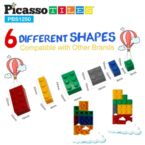 PICASSO TILES Kit De 1250 Bloques De Construcción