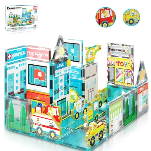 PICASSO TILES  modelo Bloques Magnéticos Construye Una Ciudad  Metro City De 50 Piezas 2025050219334412137  