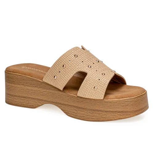 Platanitos Beige de Mujer modelo Sandalia Dama Sw Birca beiges sintéticos mujer 2025051322292545013 Sintético Sintético