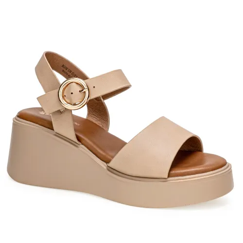 Platanitos Beige de Mujer modelo Sandalia Dama Sw Eliea pieles sintéticos mujer 2025051322292545049 Sintético Sintético