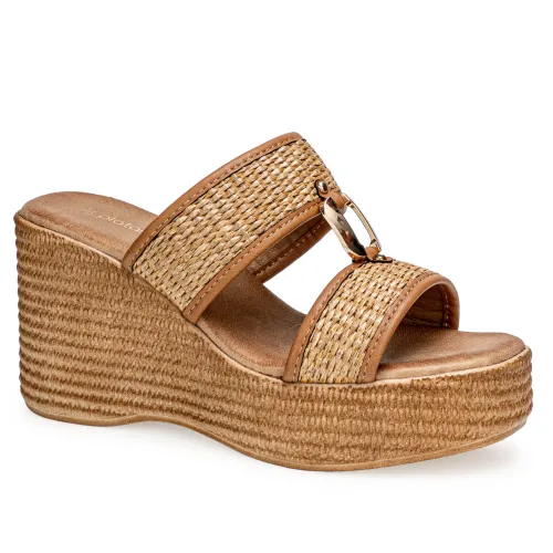 Platanitos Marron de Mujer modelo Sandalia Dama Sw Huttie marrones sintéticos mujer 2025051322292545157 Sintético Sintético