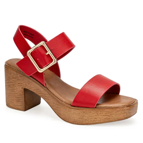 Platanitos Rojo de Mujer modelo Sandalia Dama Sp Airae rojos rojas roja sintéticos mujer 2025051322292545175 Sintético Sintético