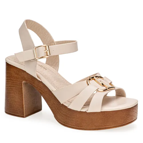 Platanitos Beige de Mujer modelo Sandalia Dama Sp Abbie beiges sintéticos mujer 2025051322292545337 Sintético Sintético