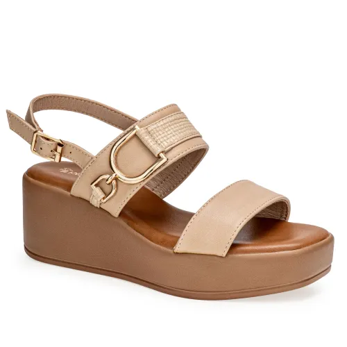 Platanitos Beige de Mujer modelo Sandalia Dama S Friga pieles sintéticos mujer 2025051322292545355 Sintético Sintético