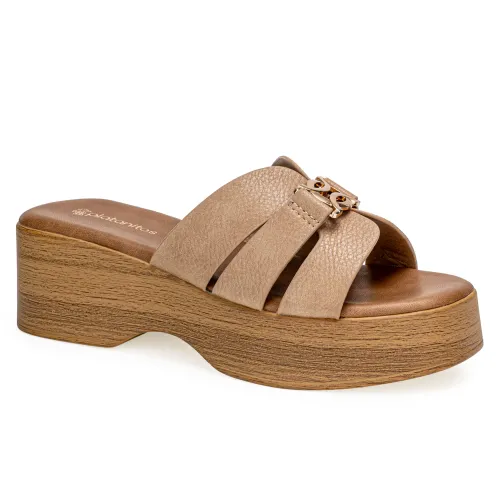 Platanitos Beige de Mujer modelo Sandalia Dama S Malika beiges sintéticos mujer 2025051322292545481 Sintético Sintético