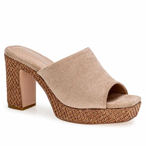 Platanitos Beige de Mujer modelo Sandalia Dama Sp Olmiya pieles sintéticos mujer 2025051517141117157 Sintético Sintético