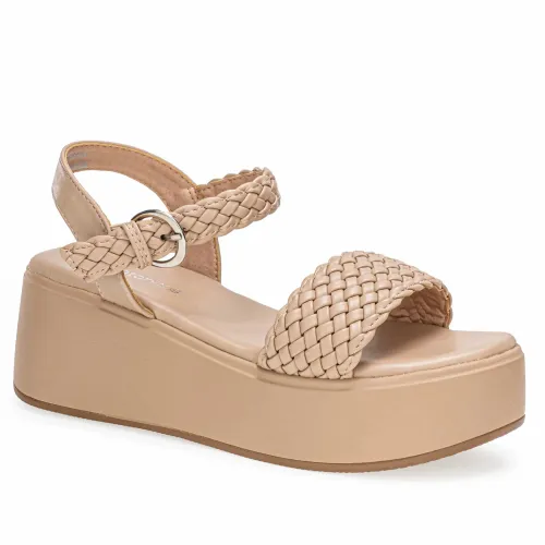 Platanitos Beige de Mujer modelo Sandalia Dama S Callie pieles sintéticos mujer 2025051617285662122 Sintético Sintético