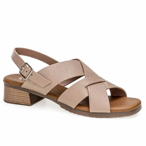 Platanitos Beige de Mujer modelo Sandalia Dama S Elina pieles sintéticos mujer 2025051617285662158 Sintético Sintético