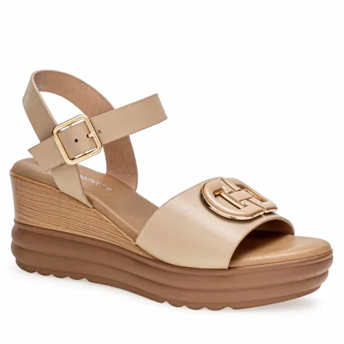 Platanitos Beige de Mujer modelo Sandalia Dama Sw Agatha pieles sintéticos mujer 2025051617285662359 Sintético Sintético