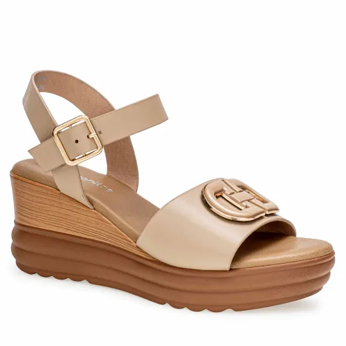 Platanitos Beige de Mujer modelo Sandalia Dama Sw Agatha pieles sintéticos mujer 2025051617285662359 Sintético Sintético