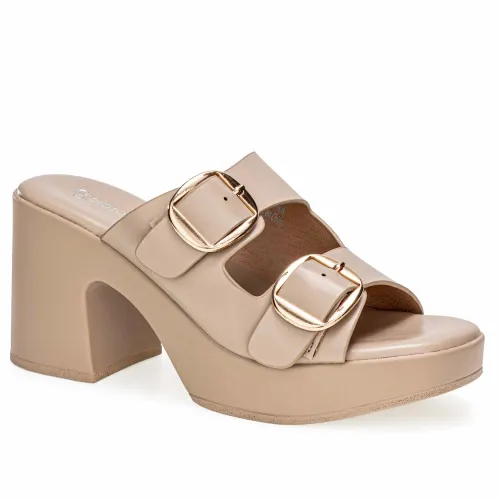 Platanitos Beige de Mujer modelo Sandalia Dama Sp Tara pieles sintéticos mujer 2025051617285662414 Sintético Sintético