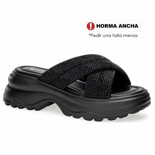 Platanitos Negro de Mujer modelo Sandalia Dama Schun Margo negros sintéticos mujer 2025051617285662558 Sintético Sintético