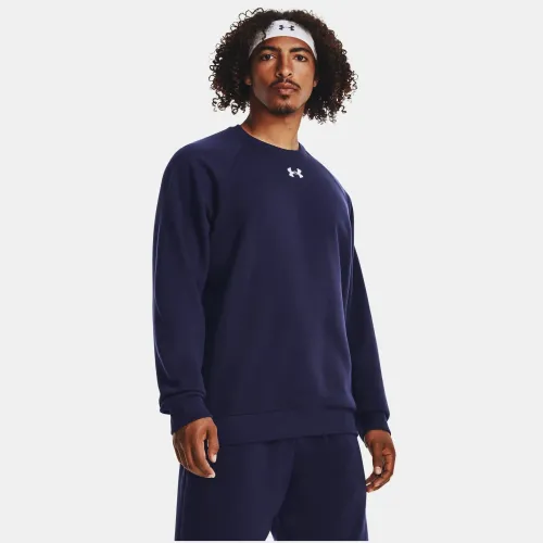 Polera Under Armour Training Hombre Rival Fleece Crew color azul | Platanitos