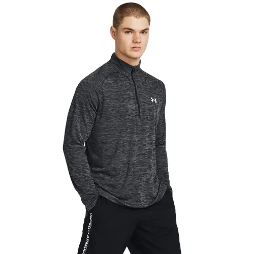 Casaca Under Armour Running Hombre Tech Textured 1/2 Zip color negro | Platanitos