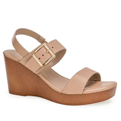 Platanitos Beige de Mujer modelo Sandalia Dama Sw Cindy pieles sintéticos mujer 2025051915003103428 Sintético Sintético