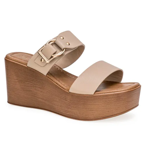 Platanitos Beige de Mujer modelo Sandalia Dama Sw Ada pieles sintéticos mujer 2025051915003103446 Sintético Sintético