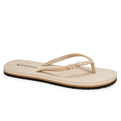 Platanitos Beige de Mujer modelo Sandalia Dama Sb Paradise pieles sintéticos mujer 2025052013475141810 Sintético Sintético
