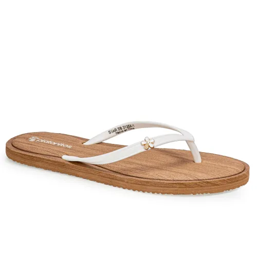 Platanitos Blanco de Mujer modelo Sandalia Dama Sb 3135x-1 blancos sintéticos mujer 2025052013475141954 Sintético Sintético
