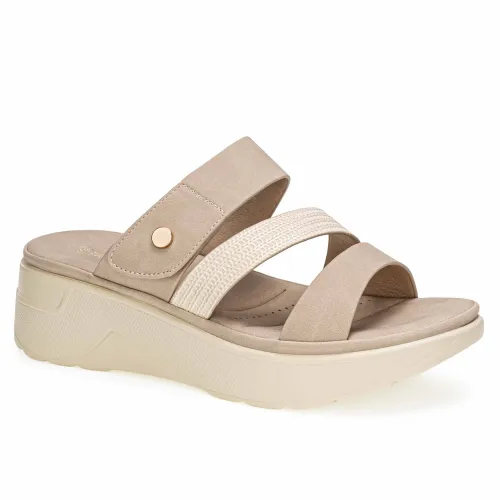 Platanitos Beige de Mujer modelo Sandalia Dama Sct Mirta beiges sintéticos mujer 2025052121053285789 Sintético Sintético