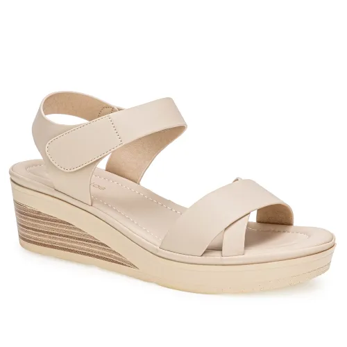 Platanitos Beige de Mujer modelo Sandalia Dama Sw Fresia beiges sintéticos mujer 2025052121053286023 Sintético Sintético