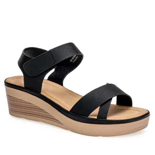 Platanitos Negro de Mujer modelo Sandalia Dama Sw Fresia negros sintéticos mujer 2025052121053286041 Sintético Sintético