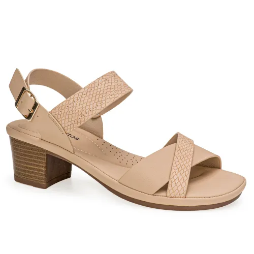 Platanitos Beige de Mujer modelo Sandalia Dama Sct Atrisa pieles sintéticos mujer 2025052215213521564 Sintético Sintético